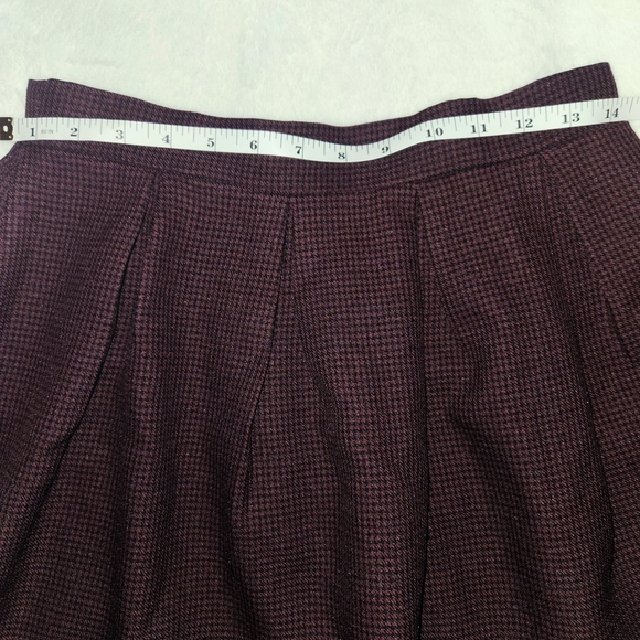 Foreign Exchange M Maroon & Blk  A-Line Mini Librarian 2 Skater Versatile Style - Picture 8 of 9